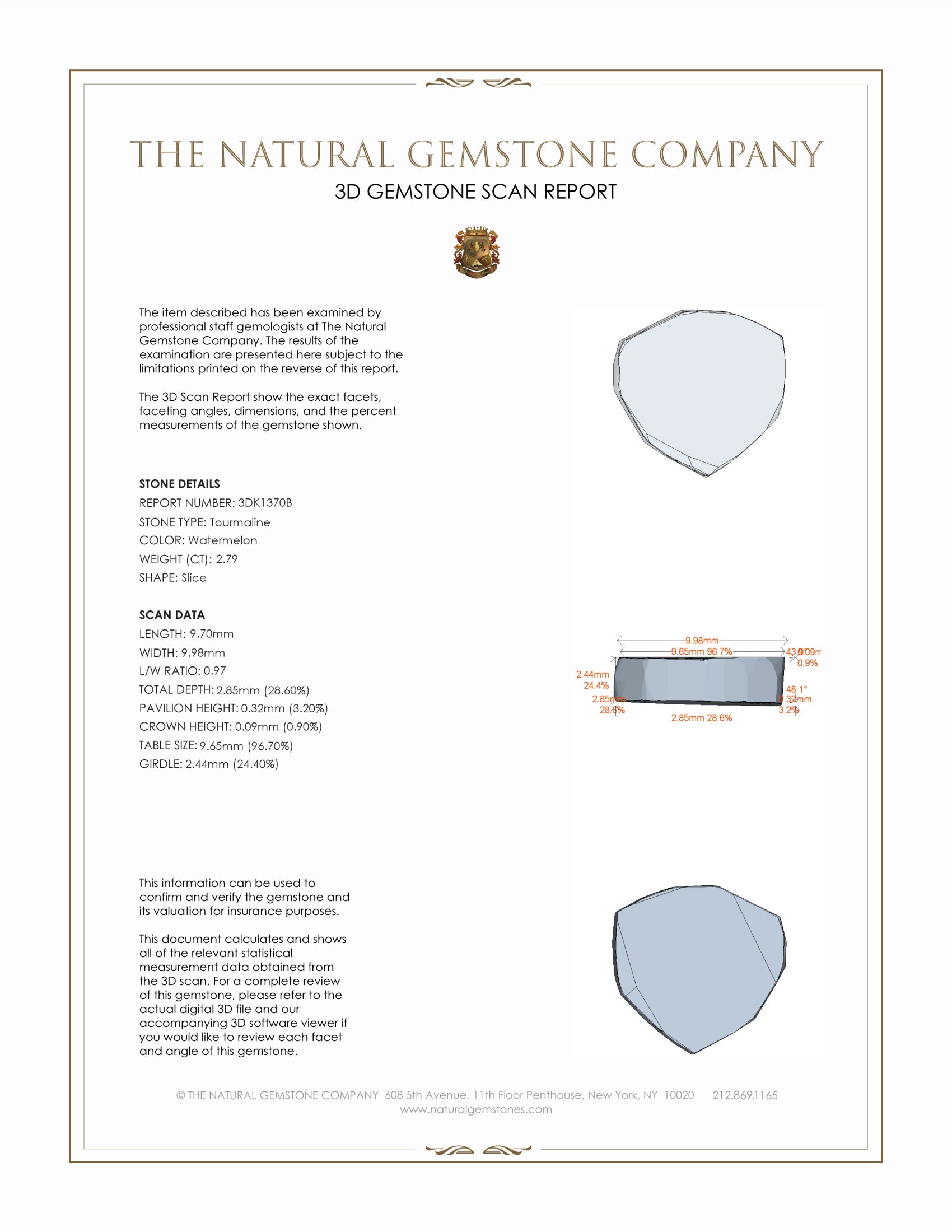 2.79 Ct. Tourmaline from Mozambique