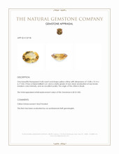 4.68 Ct. Yellow Citrine from Brazil Appraisal