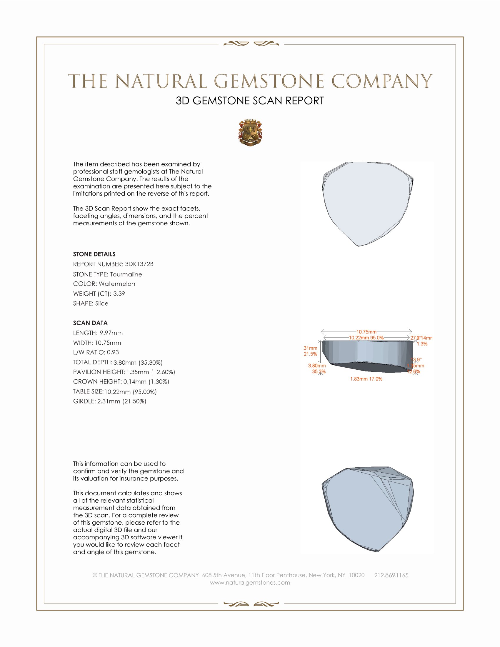 3.39 Ct. Tourmaline from Mozambique