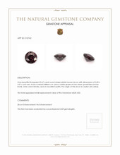 0.67 Ct. Pinkish Brown Zircon from Ceylon (Sri Lanka) Appraisal