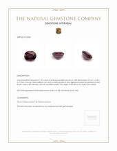 1.39 Ct. Zircon from Ceylon (Sri Lanka) Appraisal
