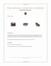 1.89 Ct. Zircon from Ceylon (Sri Lanka) Appraisal