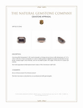 1.89 Ct. Zircon from Ceylon (Sri Lanka) Appraisal