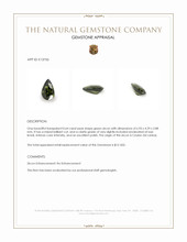 0.64 Ct. Green Zircon from Ceylon (Sri Lanka) Appraisal