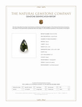 0.64 Ct. Green Zircon from Ceylon (Sri Lanka) Scan Report