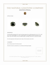 0.99 Ct. Green Zircon from Ceylon (Sri Lanka) Appraisal