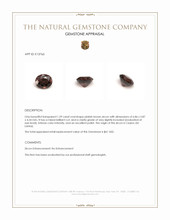 1.59 Ct. Pinkish Brown Zircon from Ceylon (Sri Lanka) Appraisal