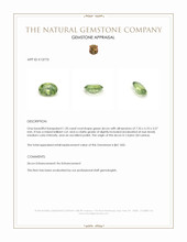 1.20 Ct. Green Zircon from Ceylon (Sri Lanka) Appraisal