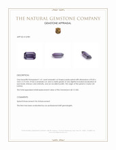 1.41 Ct. Purple Spinel from Ceylon (Sri Lanka) Appraisal