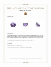 1.02 Ct. Purple Spinel from Ceylon (Sri Lanka) Appraisal