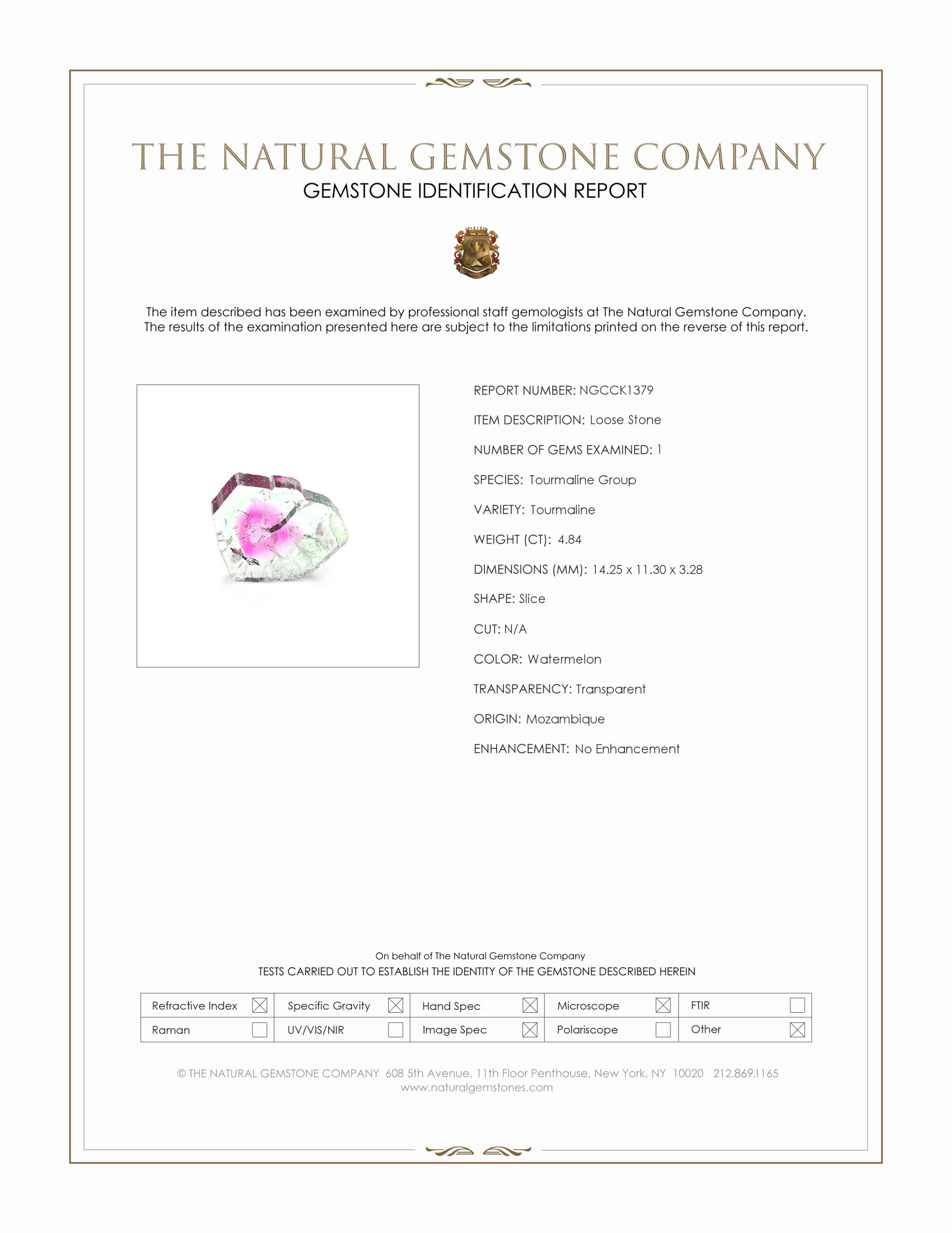 4.84 Ct. Tourmaline from Mozambique