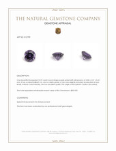0.59 Ct. Purple Spinel from Ceylon (Sri Lanka) Appraisal