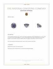 0.47 Ct. Purplish Grey Spinel from Ceylon (Sri Lanka) Appraisal