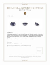 0.34 Ct. Purplish Blue Spinel from Ceylon (Sri Lanka) Appraisal