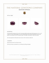 0.53 Ct. Pinkish Purple Spinel from Ceylon (Sri Lanka) Appraisal