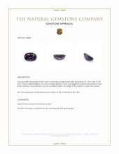 0.85 Ct. Purple Spinel from Ceylon (Sri Lanka) Appraisal