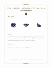 0.44 Ct. Purple Spinel from Ceylon (Sri Lanka) Appraisal