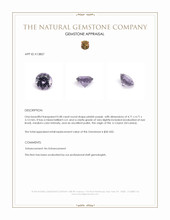 0.48 Ct. Pinkish Purple Spinel from Ceylon (Sri Lanka) Appraisal
