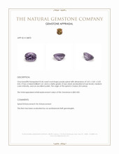 0.46 Ct. Purple Spinel from Ceylon (Sri Lanka) Appraisal