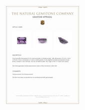 0.34 Ct. Purple Spinel from Ceylon (Sri Lanka) Appraisal