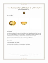 5.22 Ct. Yellow Citrine from Brazil Appraisal