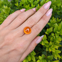 14.74 Ct. Cabochon Spessartite Garnet from Tanzania Life Style