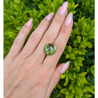 15.79 Ct. Cabochon Peridot from Pakistan Life Style
