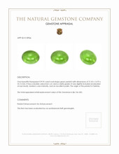 29.95 Ct. Cabochon Peridot from Pakistan Appraisal