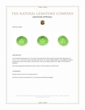 15.56 Ct. Green (Lime Green) Cabochon Peridot from Pakistan Appraisal