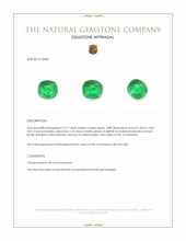 3.77 Ct. Cabochon Tsavorite Garnet from Tanzania Appraisal