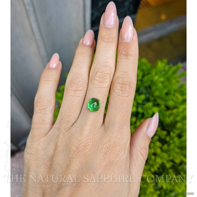 3.77 Ct. Cabochon Tsavorite Garnet from Tanzania