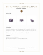 0.49 Ct. Purple Spinel from Ceylon (Sri Lanka) Appraisal