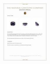 0.50 Ct. Purple Spinel from Ceylon (Sri Lanka) Appraisal