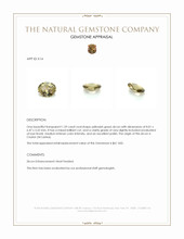 1.59 Ct. Zircon from Ceylon (Sri Lanka) Appraisal