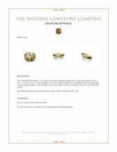 1.59 Ct. Zircon from Ceylon (Sri Lanka) Appraisal