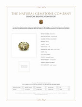 1.59 Ct. Yellowish Green Zircon from Ceylon (Sri Lanka) Scan Report