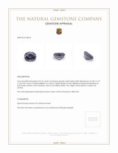 0.76 Ct. Spinel from Ceylon (Sri Lanka) Appraisal