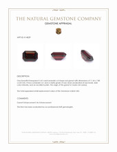 5.42 Ct. Red Garnet from Ceylon (Sri Lanka) Appraisal