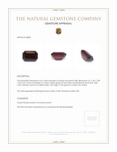 5.42 Ct. Garnet from Ceylon (Sri Lanka) Appraisal