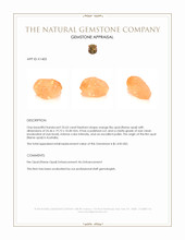 23.63 Ct. Orange Fire Opal (Flame Opal) from Australia Appraisal