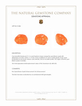 21.14 Ct. Orange Fire Opal (Flame Opal) from Australia Appraisal