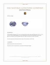 1.05 Ct. Bluish Purple Spinel from Ceylon (Sri Lanka) Appraisal