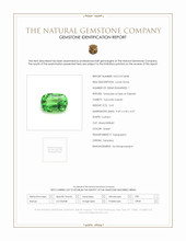 2.62 Ct. Tsavorite Garnet from Tanzania Scan Report