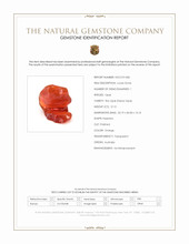 21.51 Ct. Orange Fire Opal (Flame Opal) from Australia Scan Report