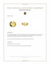 3.18 Ct. Yellow Citrine from Brazil Appraisal