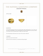4.08 Ct. Yellow Citrine from Brazil Appraisal