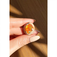 26.37 Ct. Cabochon Fire Opal from Australia Life Style