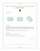 14.73 Ct. Cabochon Aquamarine from Ceylon (Sri Lanka) Appraisal