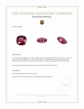 1.92 Ct. Garnet from Ceylon (Sri Lanka) Appraisal