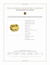 4.15 Ct. Yellow Citrine from Brazil Scan Report